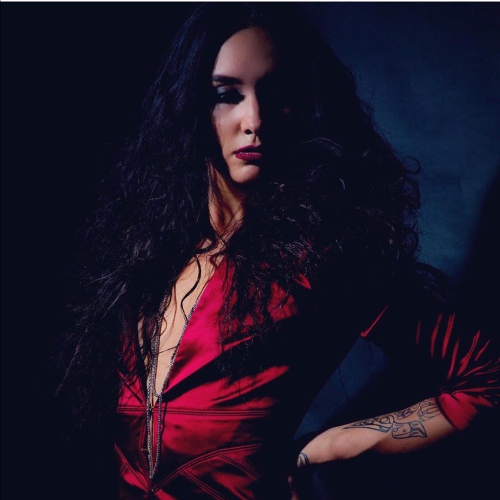 Red Silky Two Piece Suit